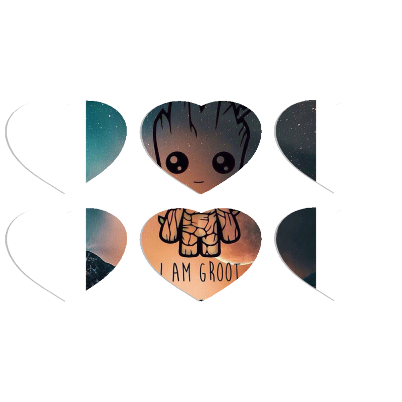 Магнитные фотопазлы Сердце 50 на 50 набор 6 штук 