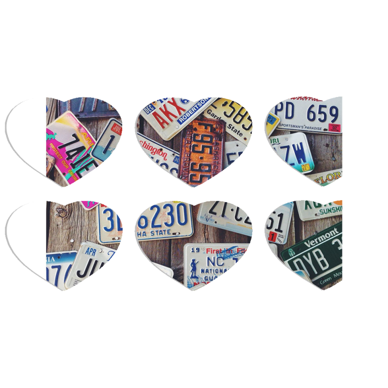 Магнитные фотопазлы Сердце 50 на 50 набор 6 штук 