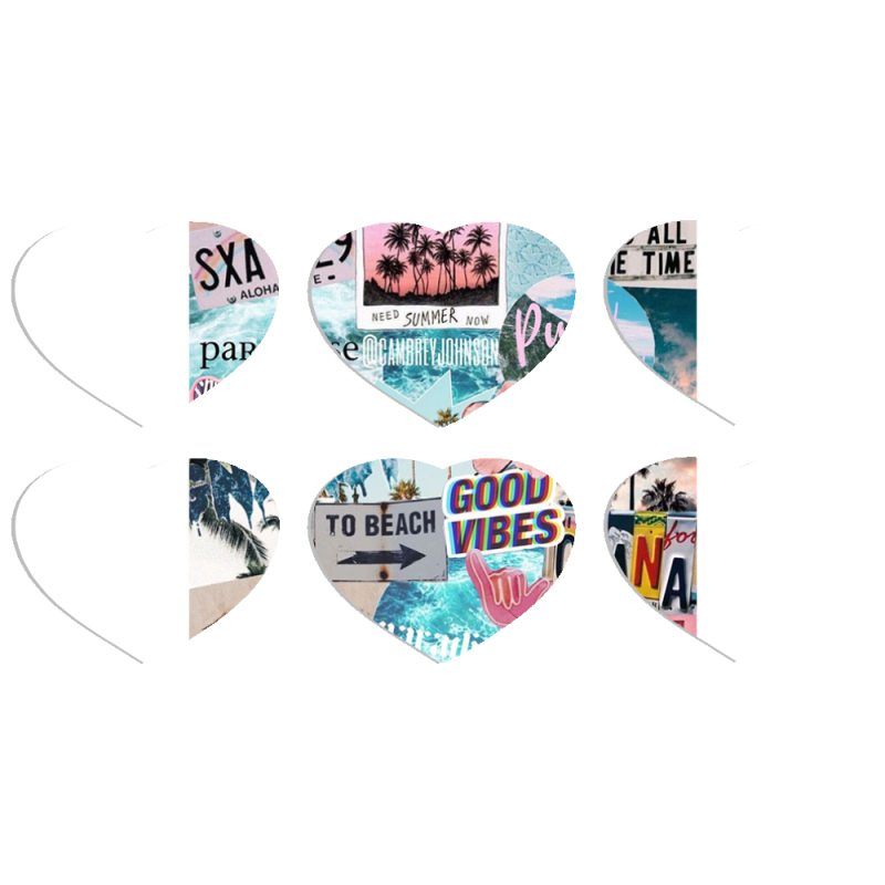 Магнитные фотопазлы Сердце 50 на 50 набор 6 штук 