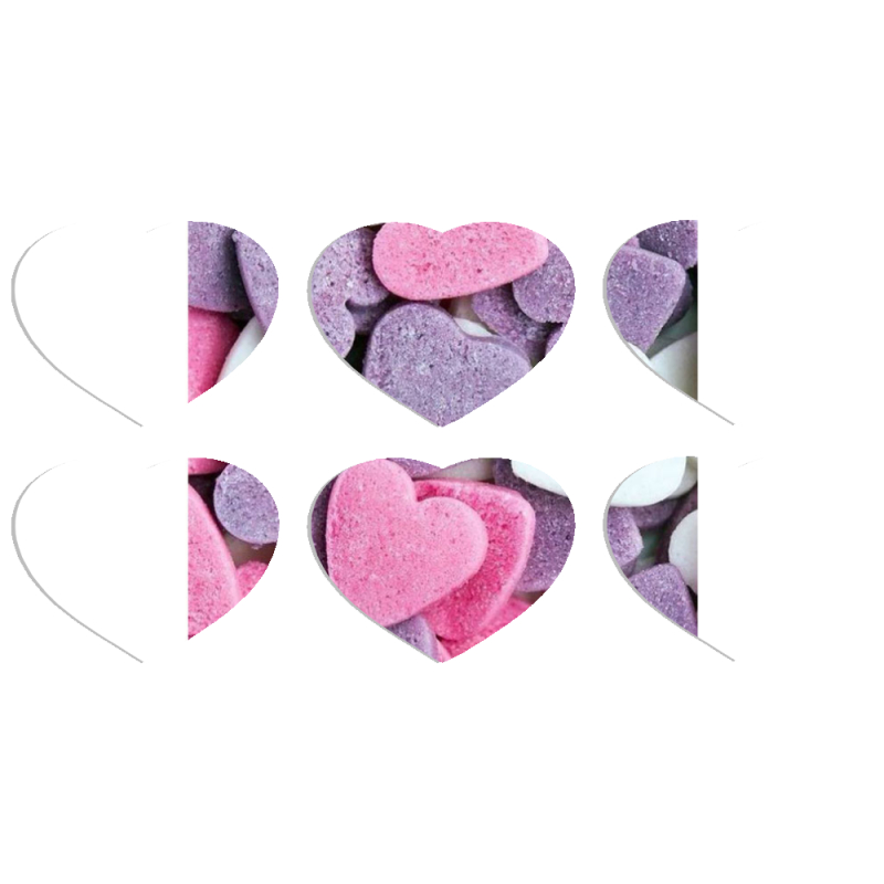 Магнитные фотопазлы Сердце 50 на 50 набор 6 штук Сердечки