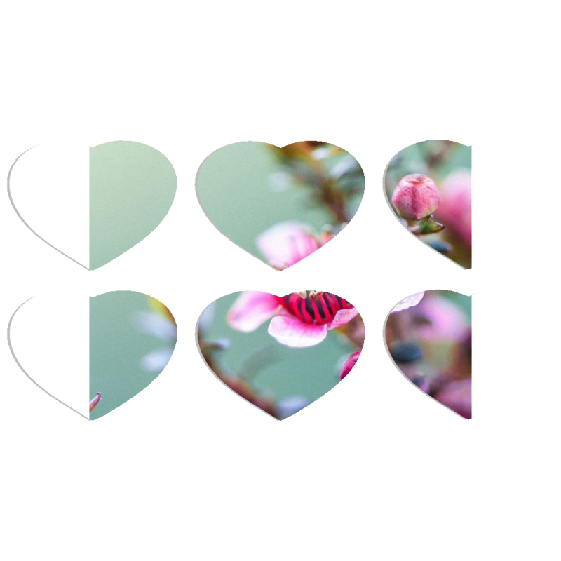 Магнитные фотопазлы Сердце 50 на 50 набор 6 штук 