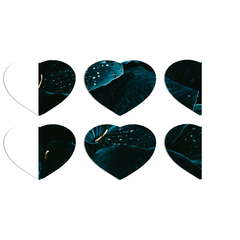 Магнитные фотопазлы Сердце 50 на 50 набор 6 штук 