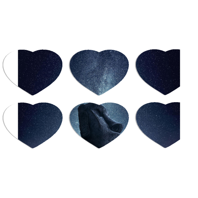 Магнитные фотопазлы Сердце 50 на 50 набор 6 штук 