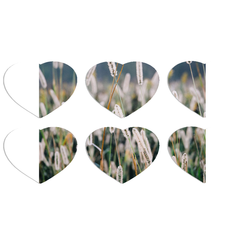 Магнитные фотопазлы Сердце 50 на 50 набор 6 штук 