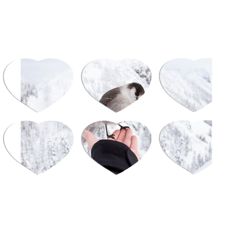 Магнитные фотопазлы Сердце 50 на 50 набор 6 штук 