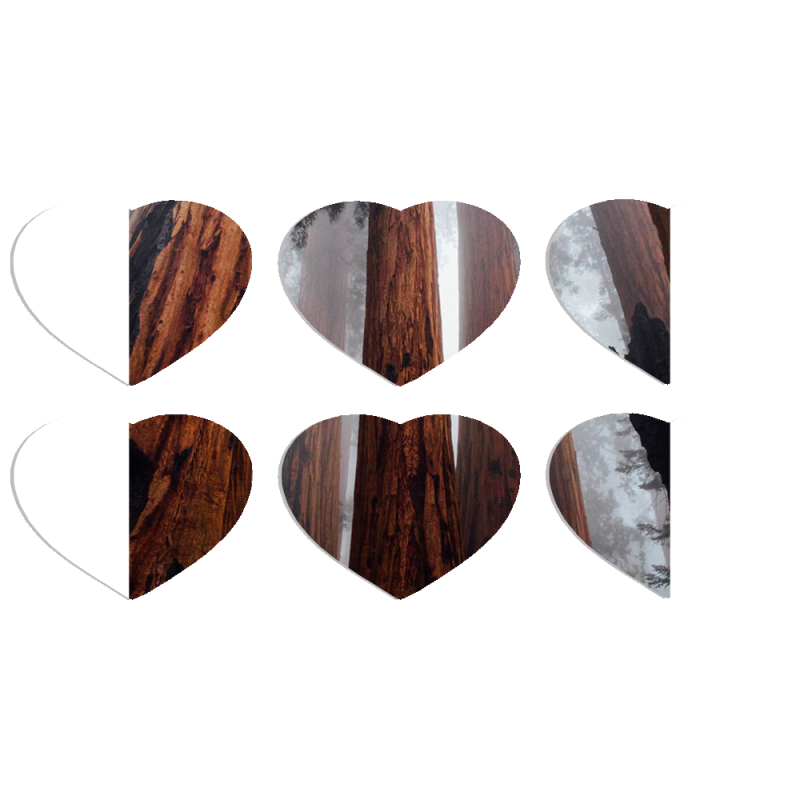 Магнитные фотопазлы Сердце 50 на 50 набор 6 штук 