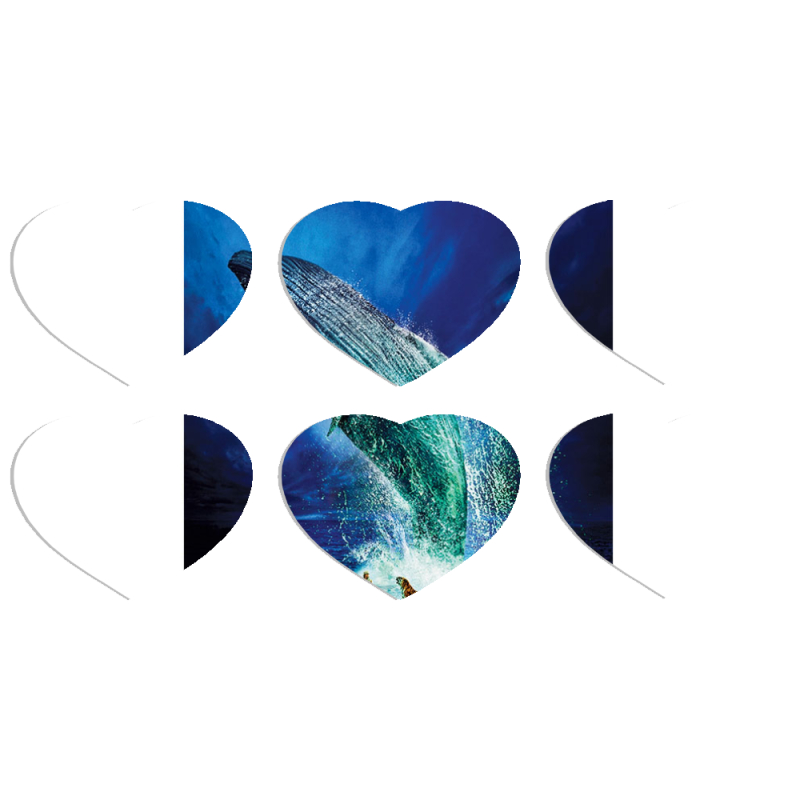 Магнитные фотопазлы Сердце 50 на 50 набор 6 штук Sea Giant