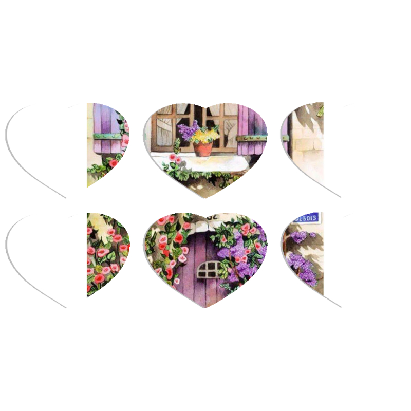 Магнитные фотопазлы Сердце 50 на 50 набор 6 штук 