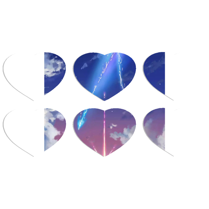 Магнитные фотопазлы Сердце 50 на 50 набор 6 штук 