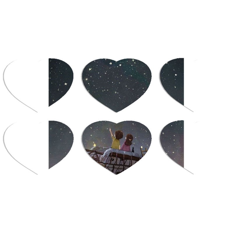 Магнитные фотопазлы Сердце 50 на 50 набор 6 штук 