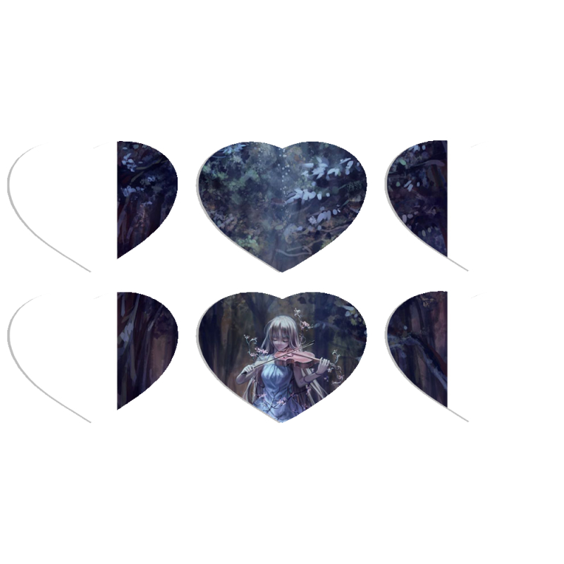 Магнитные фотопазлы Сердце 50 на 50 набор 6 штук 