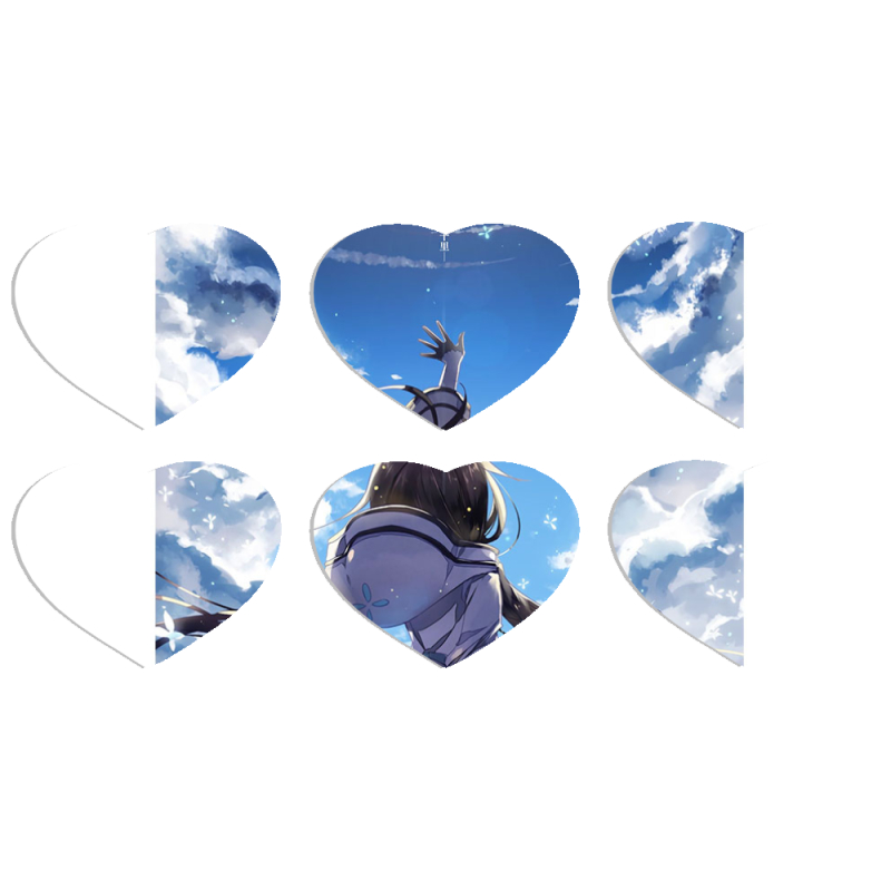 Магнитные фотопазлы Сердце 50 на 50 набор 6 штук 