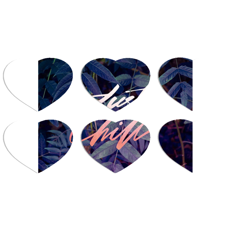Магнитные фотопазлы Сердце 50 на 50 набор 6 штук 