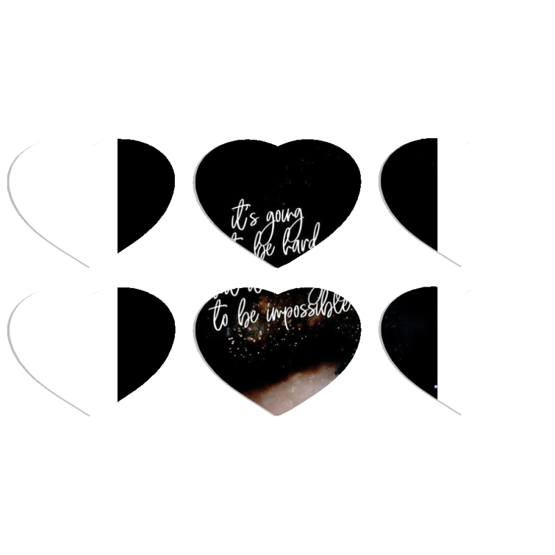 Магнитные фотопазлы Сердце 50 на 50 набор 6 штук 