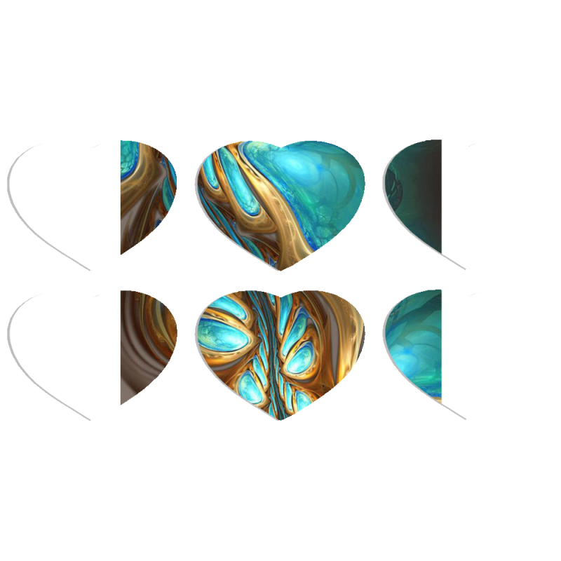 Магнитные фотопазлы Сердце 50 на 50 набор 6 штук 