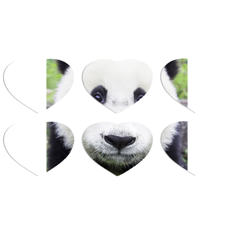 Магнитные фотопазлы Сердце 50 на 50 набор 6 штук 