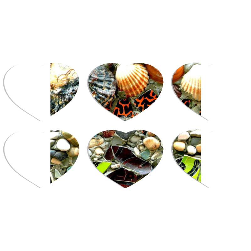 Магнитные фотопазлы Сердце 50 на 50 набор 6 штук 