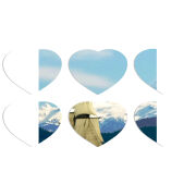 Магнитные фотопазлы Сердце 50 на 50 набор 6 штук 