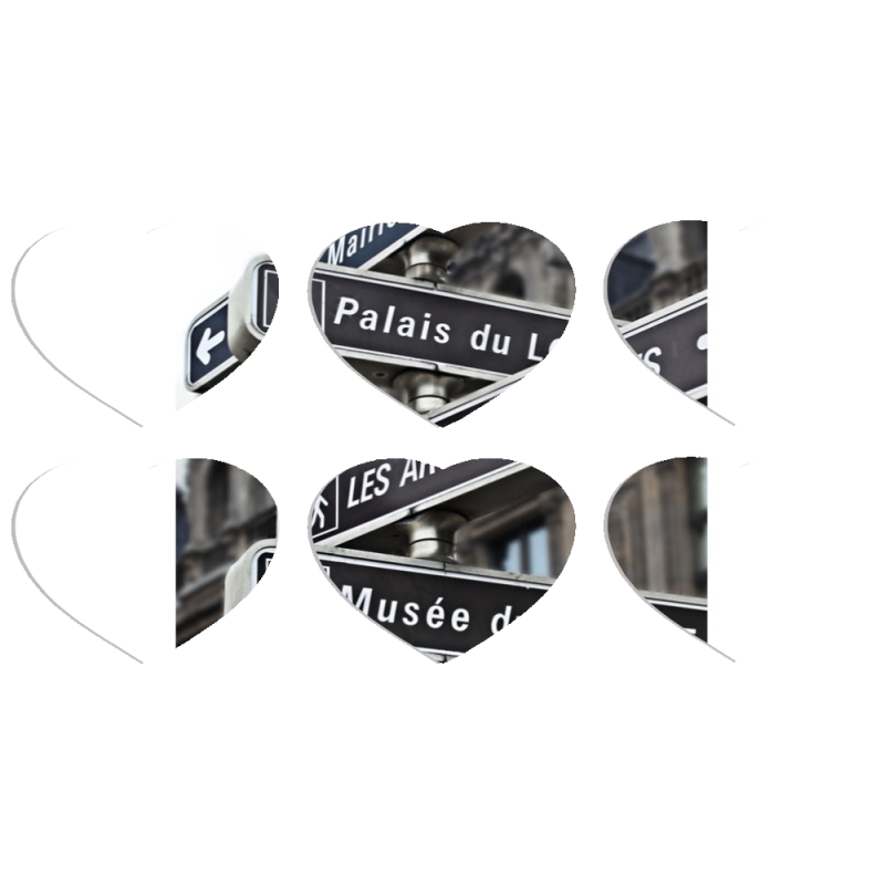 Магнитные фотопазлы Сердце 50 на 50 набор 6 штук 