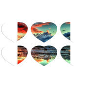 Магнитные фотопазлы Сердце 50 на 50 набор 6 штук 
