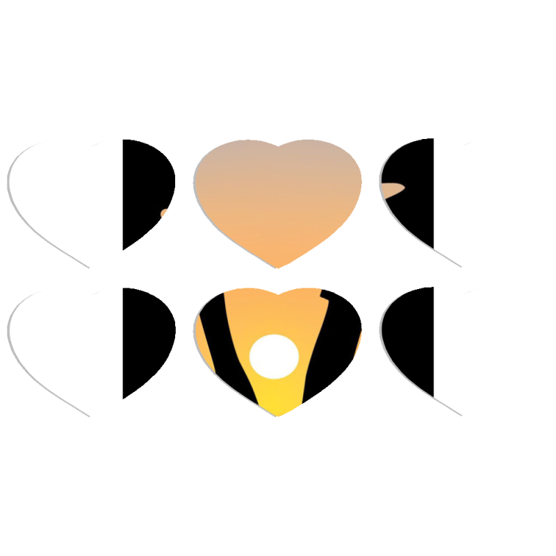 Магнитные фотопазлы Сердце 50 на 50 набор 6 штук 