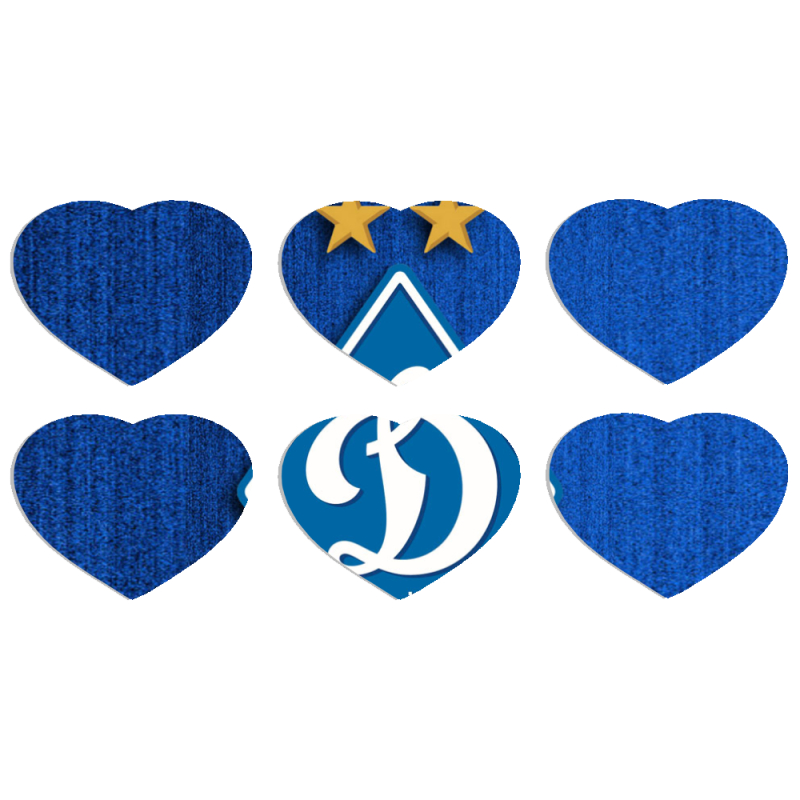 Магнитные фотопазлы Сердце 50 на 50 набор 6 штук Динамо Киев