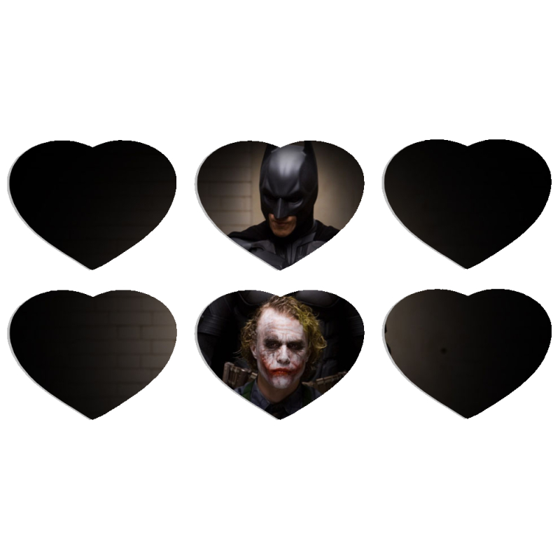 Магнитные фотопазлы Сердце 50 на 50 набор 6 штук 