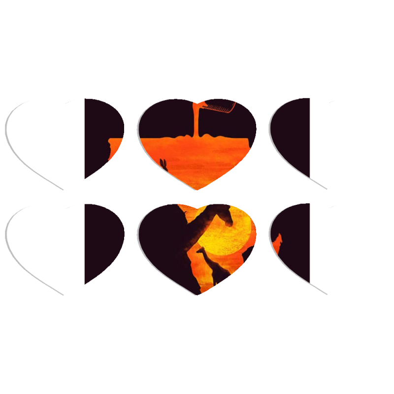 Магнитные фотопазлы Сердце 50 на 50 набор 6 штук 