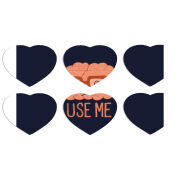 Магнитные фотопазлы Сердце 50 на 50 набор 6 штук 