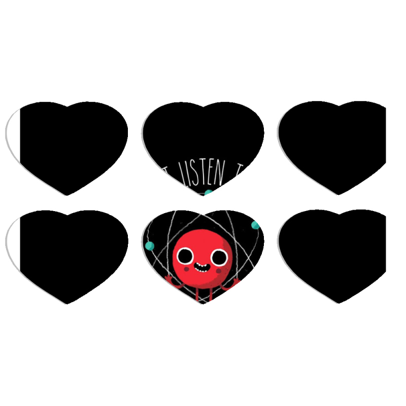 Магнитные фотопазлы Сердце 50 на 50 набор 6 штук 