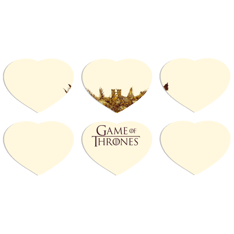 Магнитные фотопазлы Сердце 50 на 50 набор 6 штук 