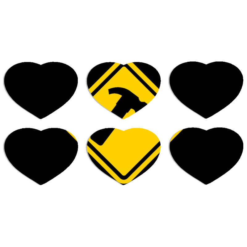 Магнитные фотопазлы Сердце 50 на 50 набор 6 штук 