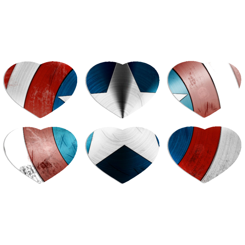 Магнитные фотопазлы Сердце 50 на 50 набор 6 штук 