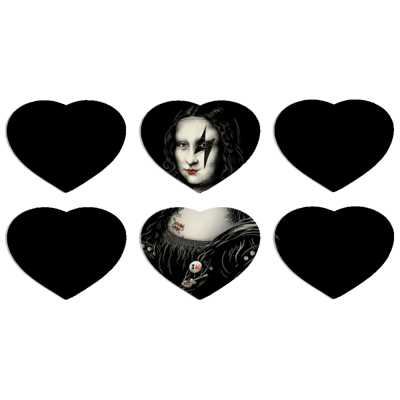 Магнитные фотопазлы Сердце 50 на 50 набор 6 штук 