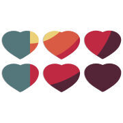 Магнитные фотопазлы Сердце 50 на 50 набор 6 штук 