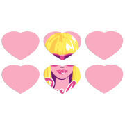 Магнитные фотопазлы Сердце 50 на 50 набор 6 штук 