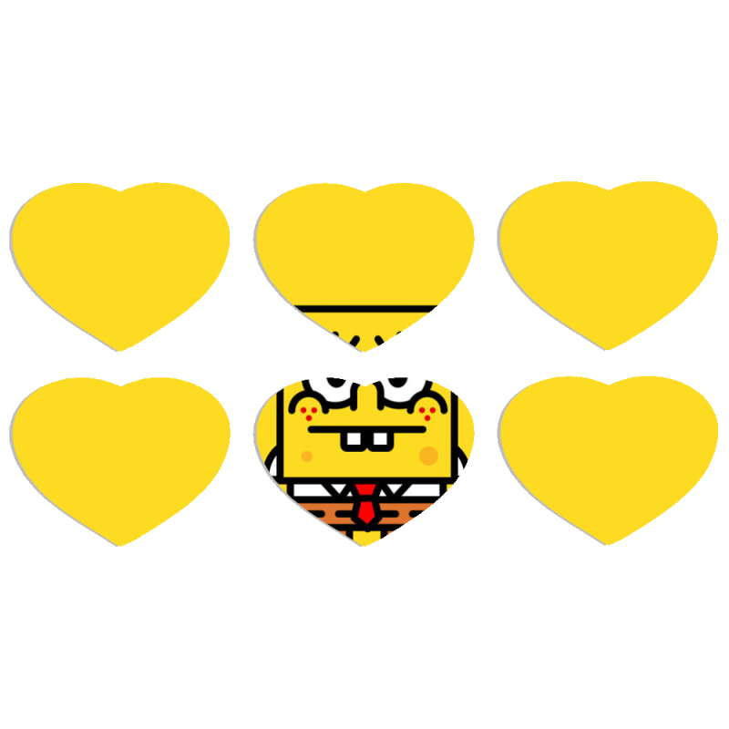 Магнитные фотопазлы Сердце 50 на 50 набор 6 штук 