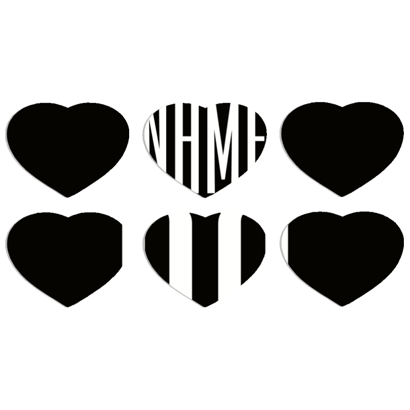 Магнитные фотопазлы Сердце 50 на 50 набор 6 штук 