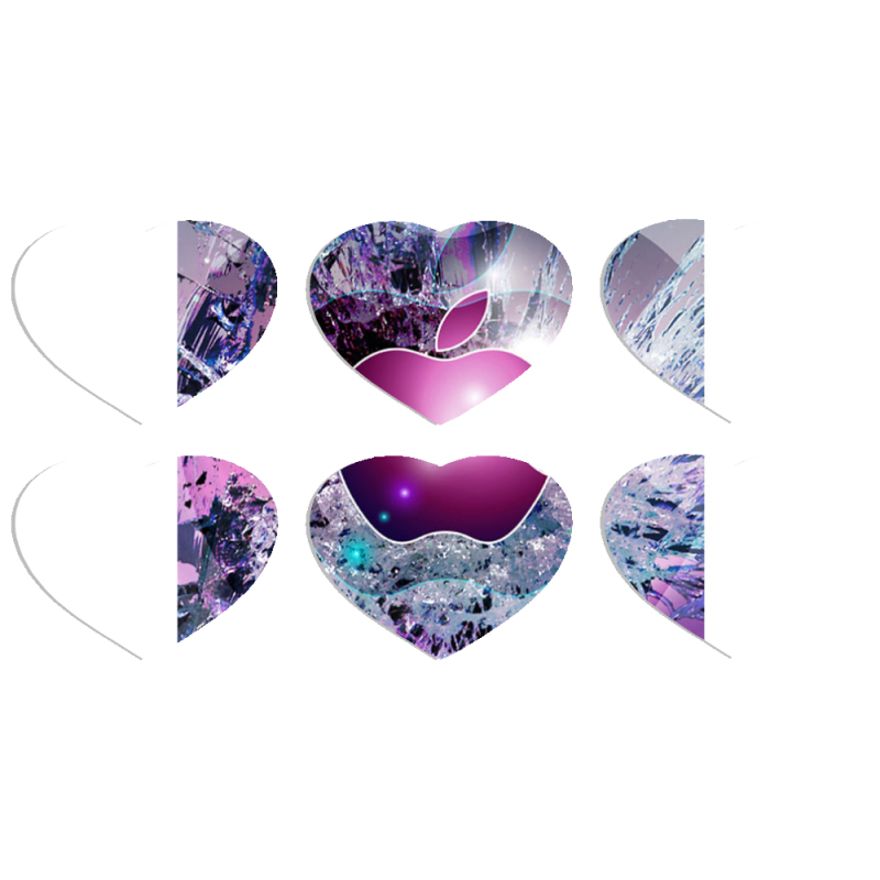 Магнитные фотопазлы Сердце 50 на 50 набор 6 штук 