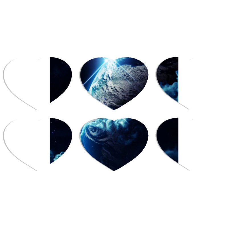 Магнитные фотопазлы Сердце 50 на 50 набор 6 штук Planet