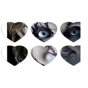 Магнитные фотопазлы Сердце 50 на 50 набор 6 штук 