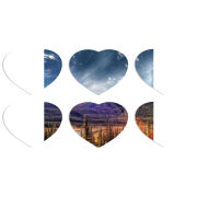 Магнитные фотопазлы Сердце 50 на 50 набор 6 штук 