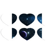 Магнитные фотопазлы Сердце 50 на 50 набор 6 штук Space Landscape