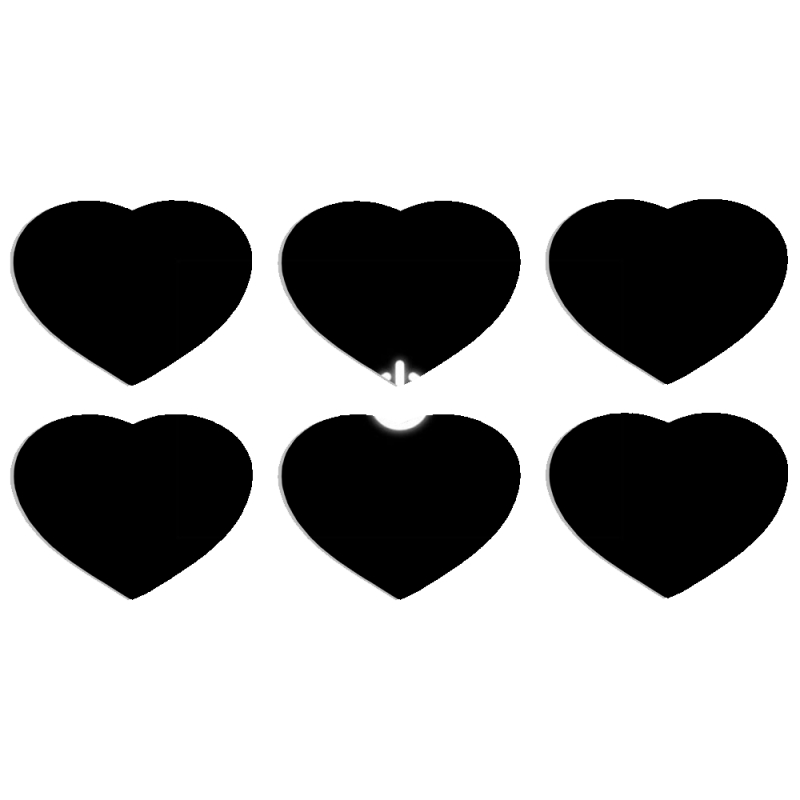 Магнитные фотопазлы Сердце 50 на 50 набор 6 штук 