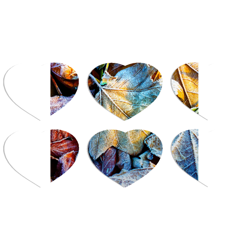 Магнитные фотопазлы Сердце 50 на 50 набор 6 штук 