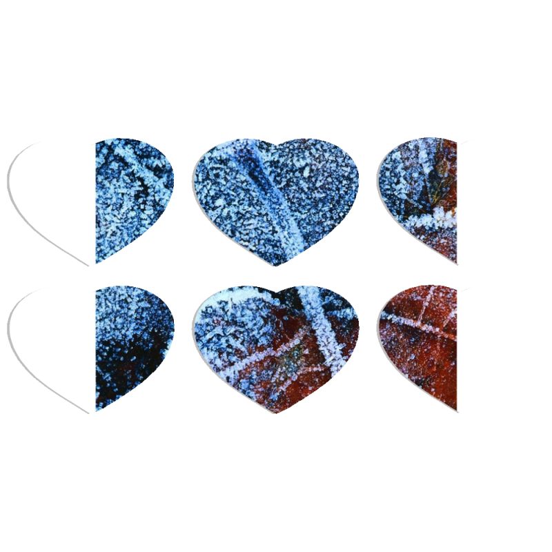 Магнитные фотопазлы Сердце 50 на 50 набор 6 штук 