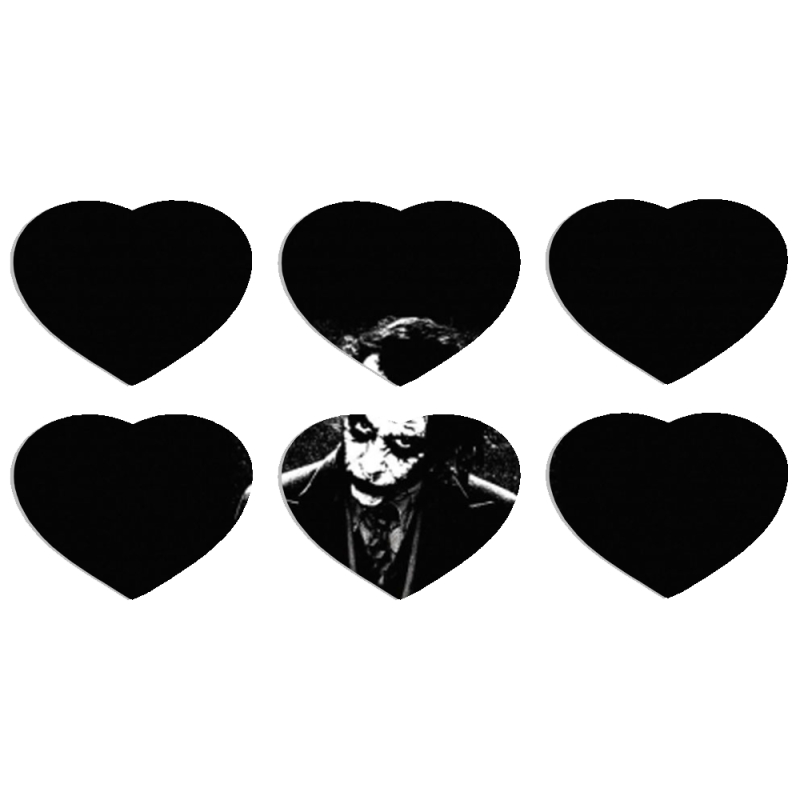 Магнитные фотопазлы Сердце 50 на 50 набор 6 штук 