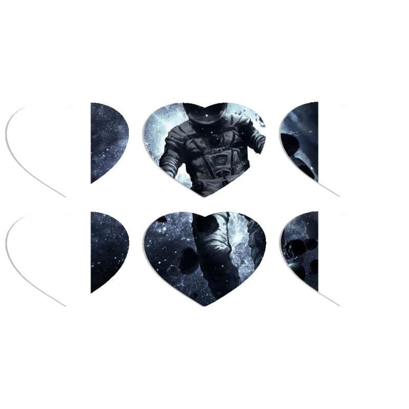 Магнитные фотопазлы Сердце 50 на 50 набор 6 штук 