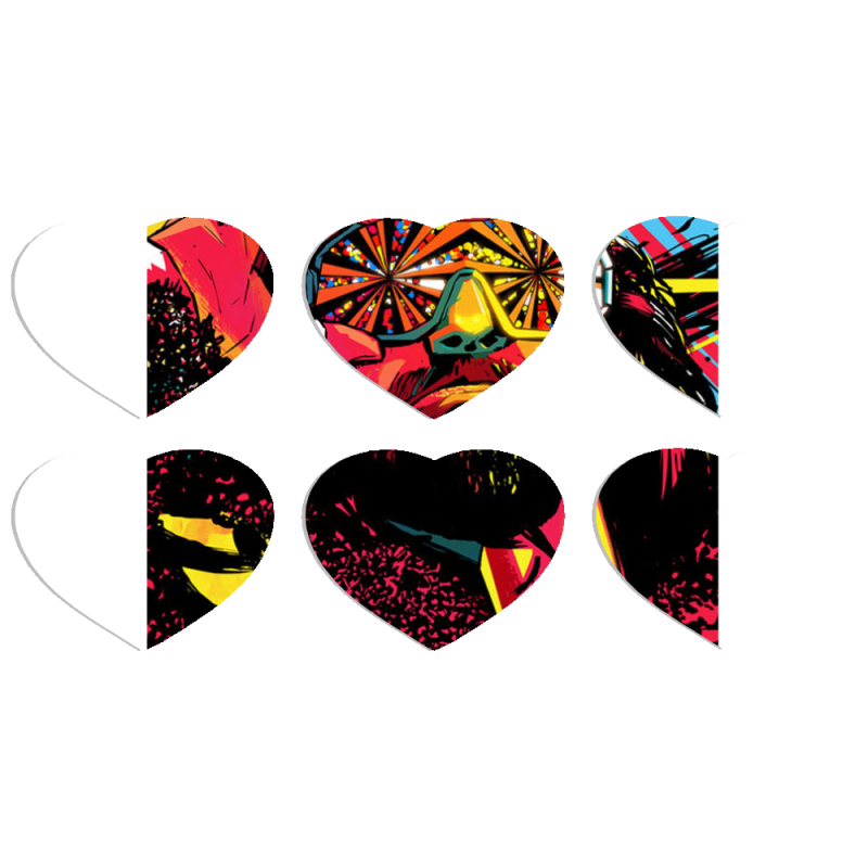 Магнитные фотопазлы Сердце 50 на 50 набор 6 штук 