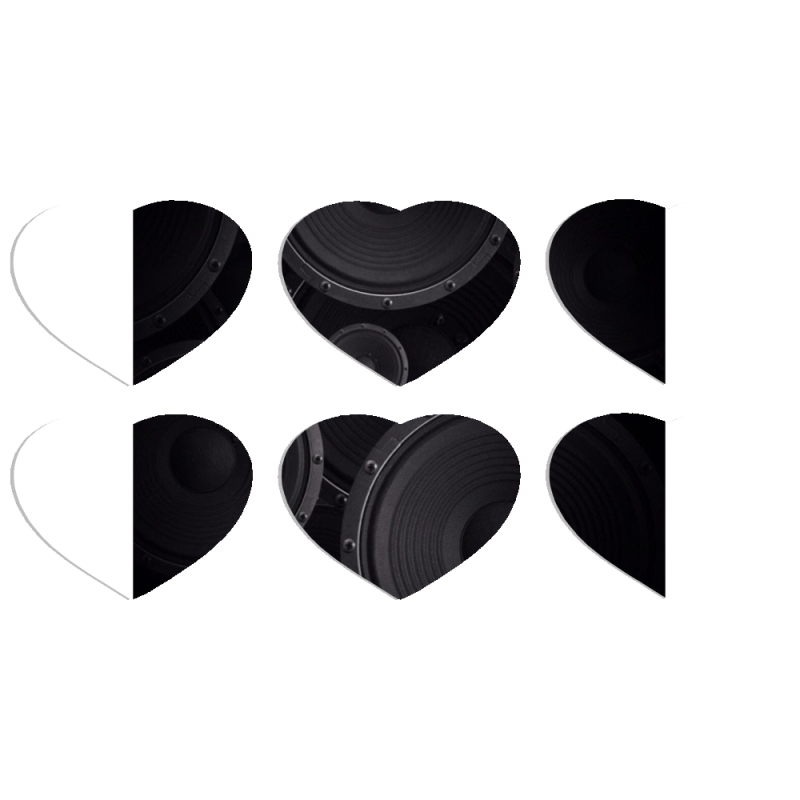 Магнитные фотопазлы Сердце 50 на 50 набор 6 штук 